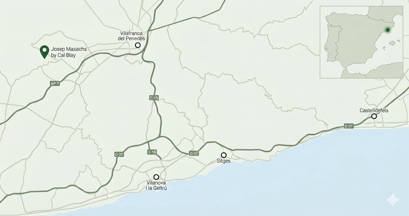 Mapa de ubicación de la Masía Josep Masachs